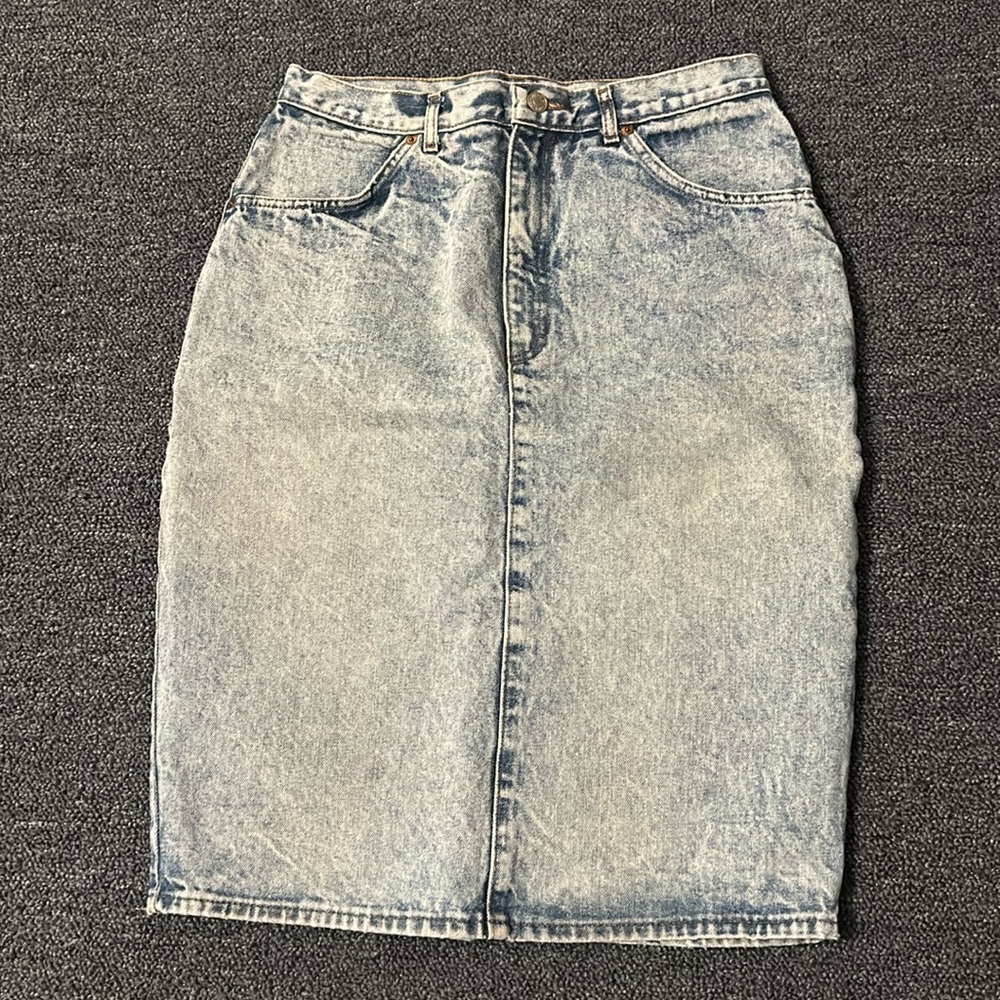 Vintage denim skirt Jordache size 14 whitewashed